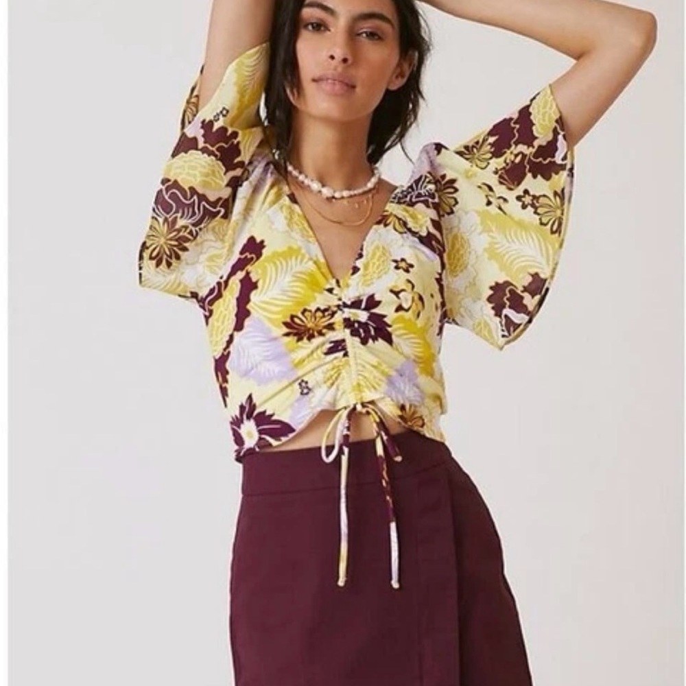 Maeve by Anthropologie floral shirt